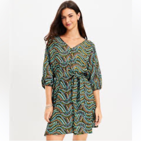 LOFT Garden Button Dolan Dress - medium. HH - Picture 2 of 7